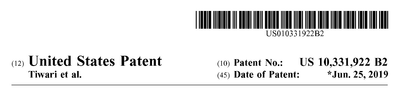 US Patent 10,331,922 B2